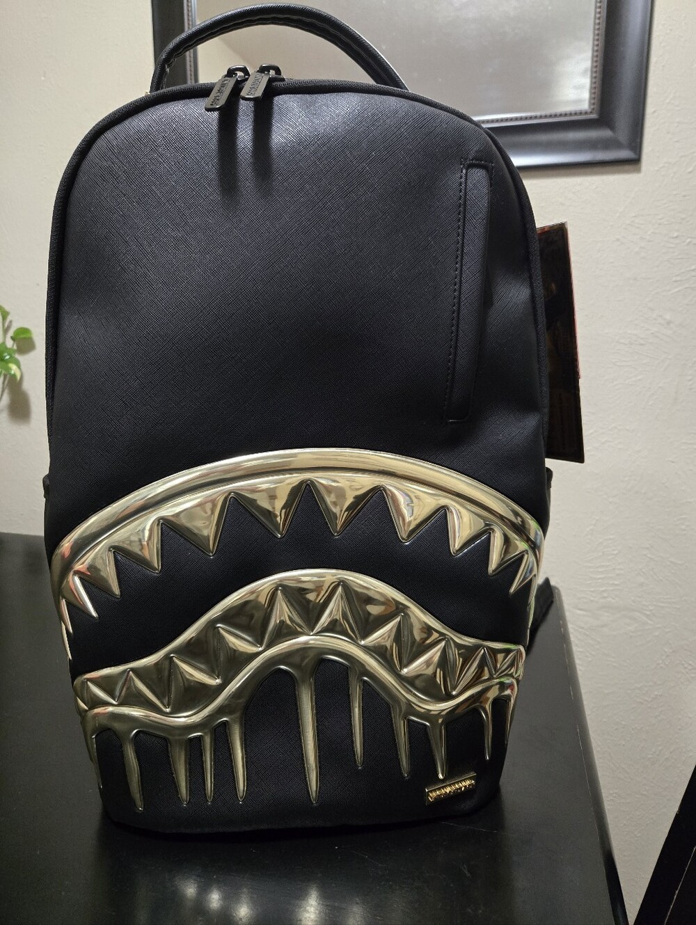 Sprayground Drip Gold Shark Backpack